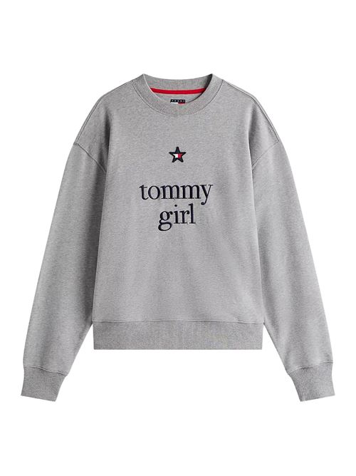 Felpa unisex grigia in cotone Tommy Jeans | DN0DN00066P01